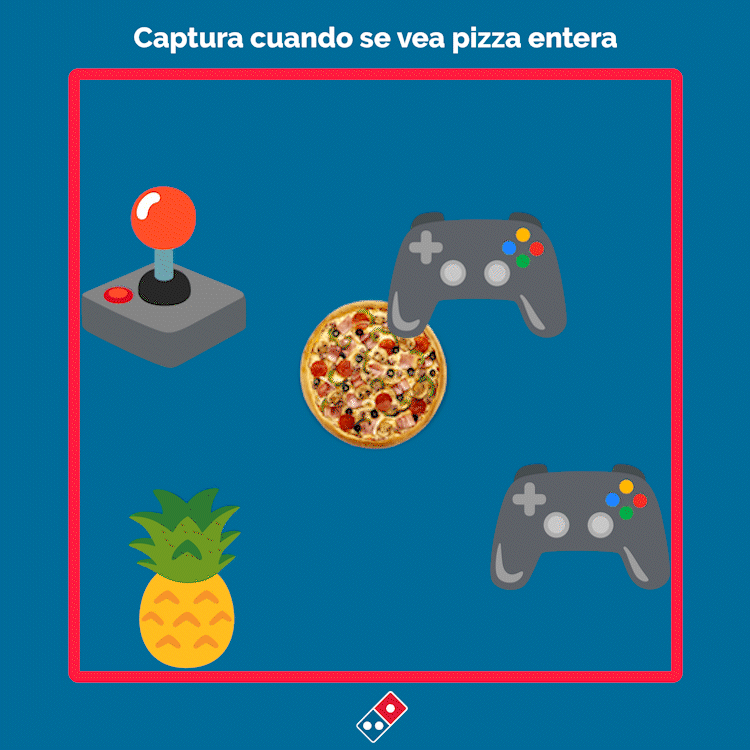 Gif de sorteo: captura cuando se vea pizza entera