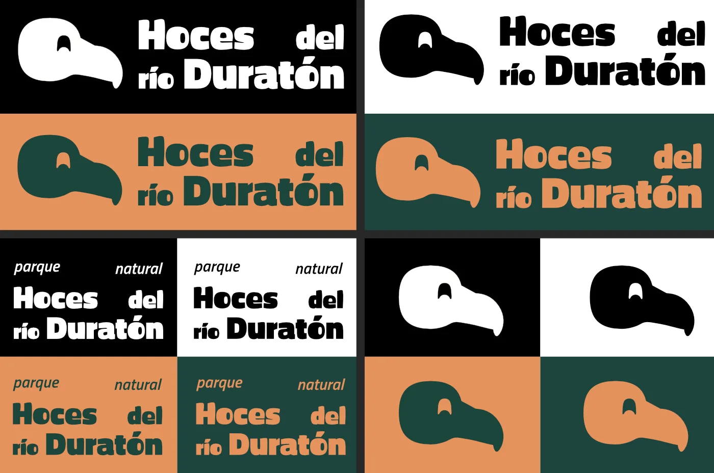 Versiones del logotipo en positivo, negativo y color
