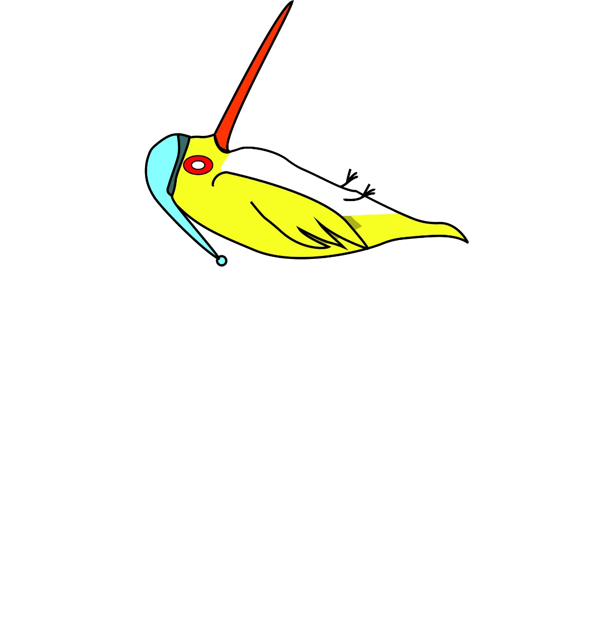 Logotipo Humming Tired con el colibrí dormido